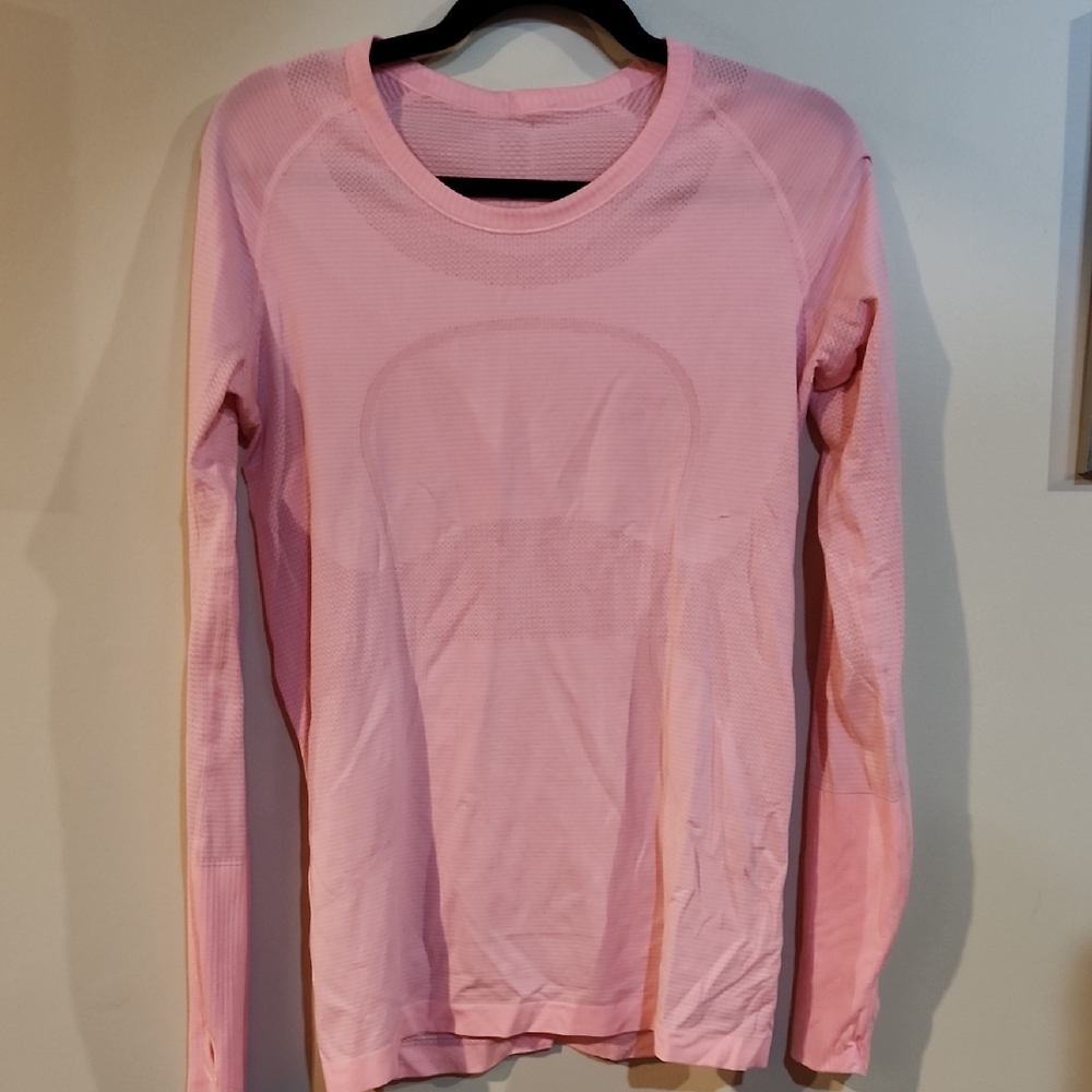 lululemon athletica Soft Pink Long Sleeve Top